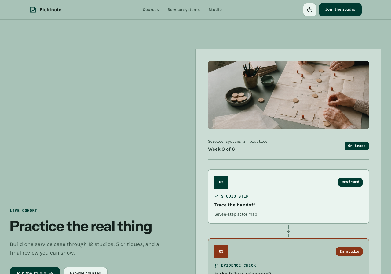 Seminar online course template Next.js — home page