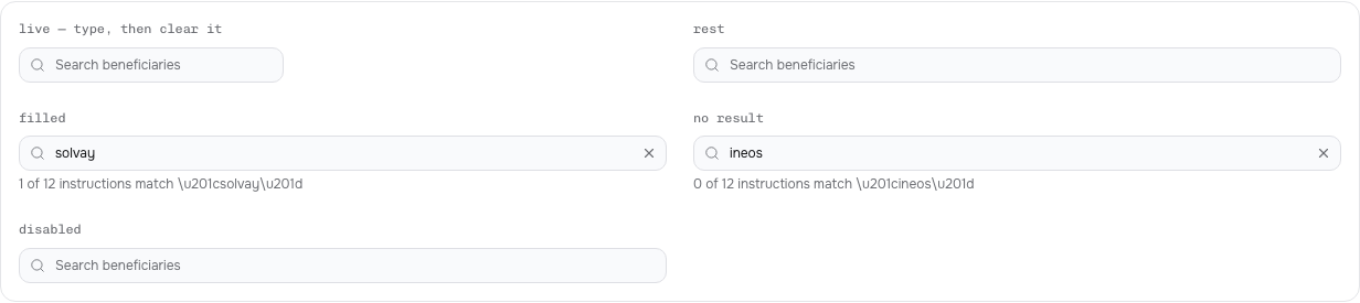 Clearing Tailwind finance dashboard template — ui/search-input component