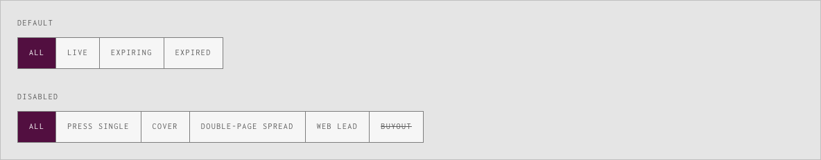 Bellows photography portfolio template Next.js — ui/toggle-group component