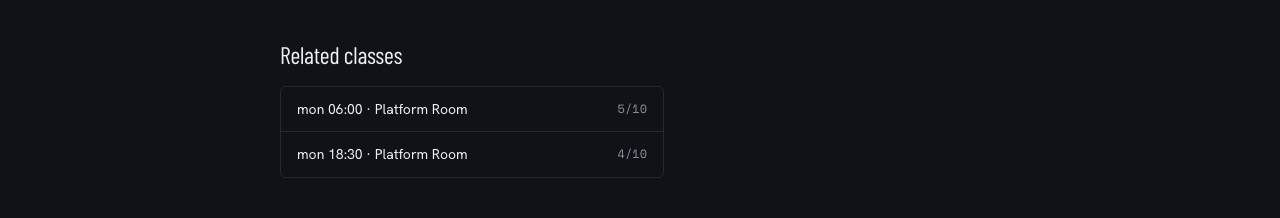 Circuit gym website template Tailwind react — related-classes component