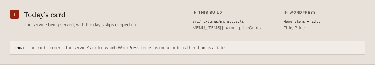 Carafe cafe website template Tailwind — handover-annotation component