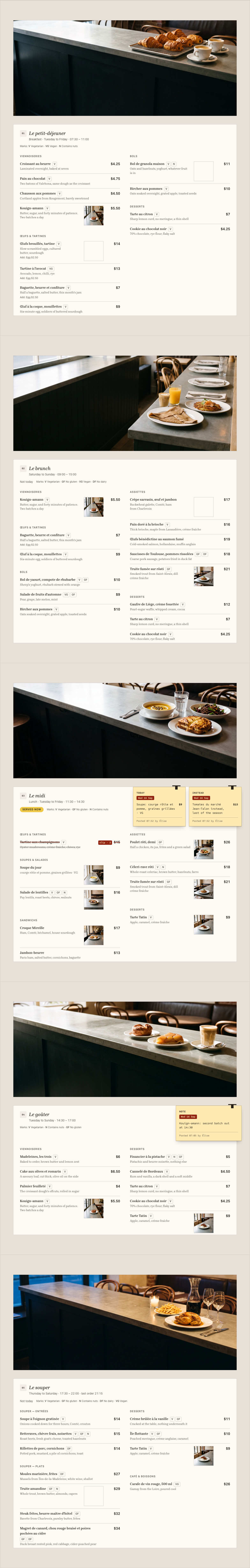 Carafe cafe website template Tailwind — menu-dayparts component