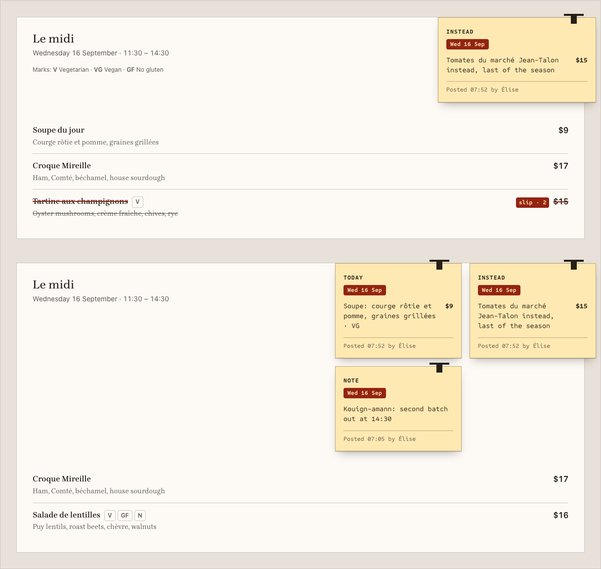 Carafe cafe website template Tailwind — ui/clipped-card component