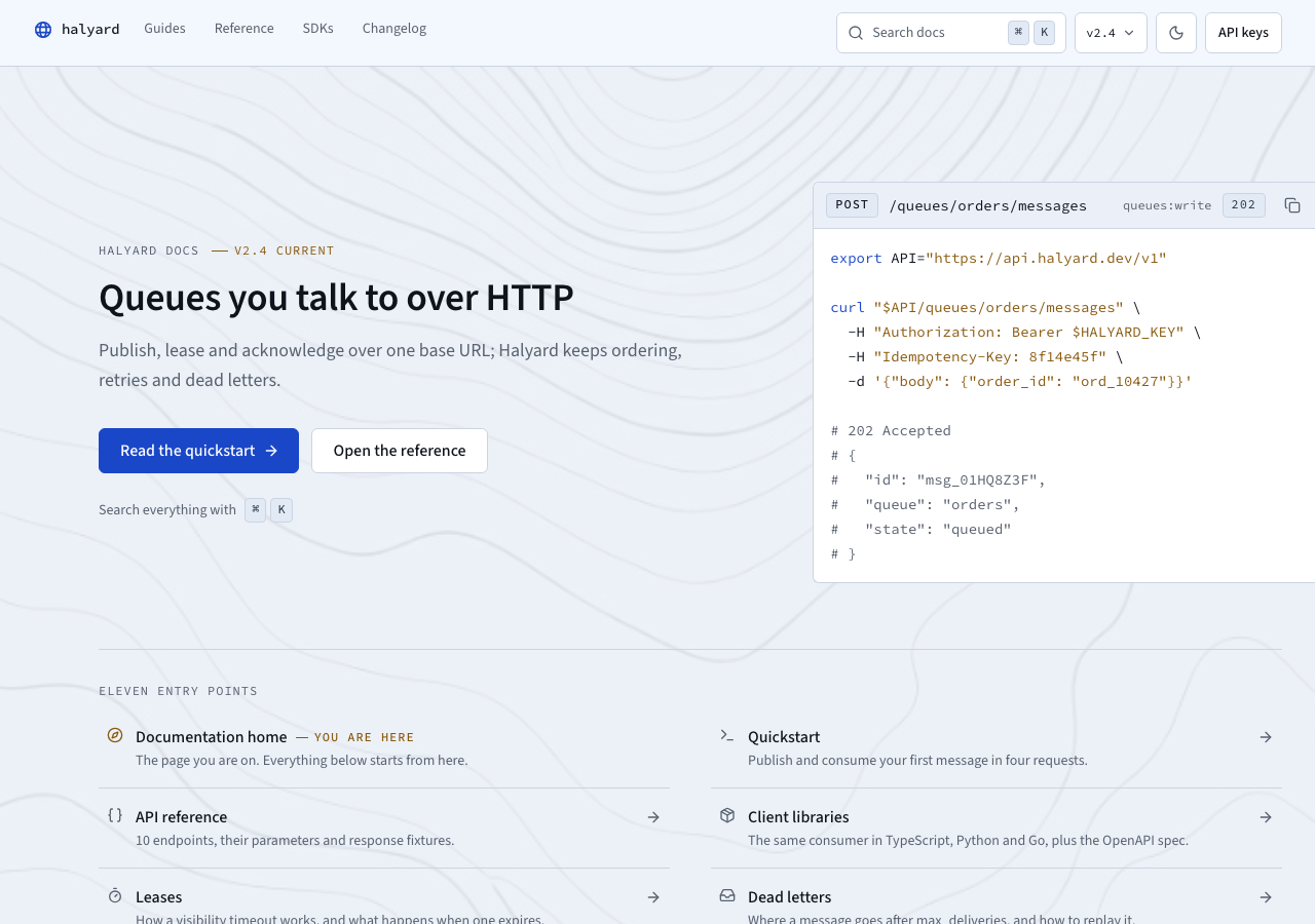 Meridian Tailwind documentation template — home page