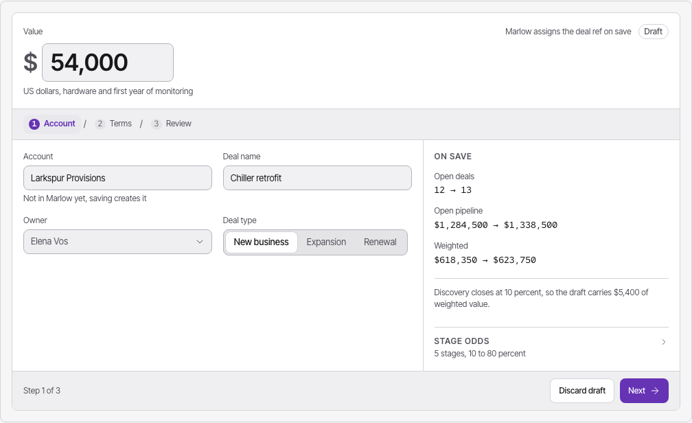 Atrium Tailwind CRM dashboard template — record-form component
