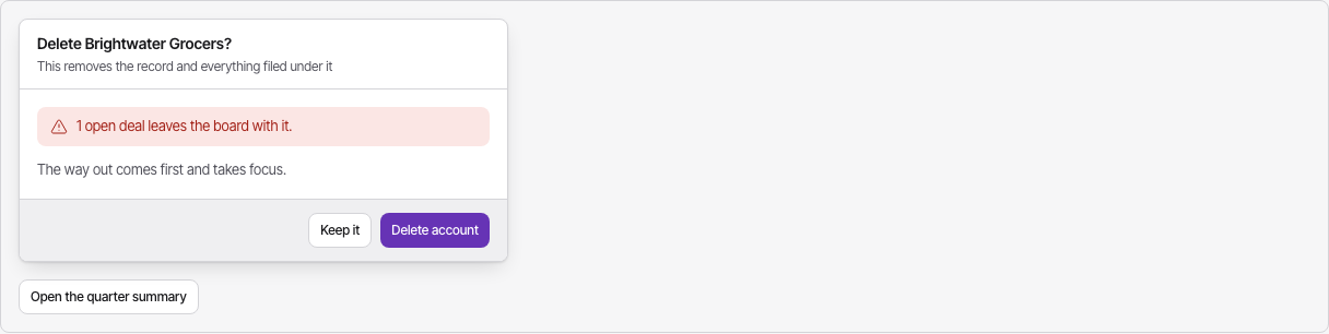Atrium Tailwind CRM dashboard template — ui/dialog component