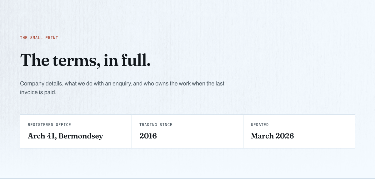 Foundry free Tailwind agency portfolio template — page-header component