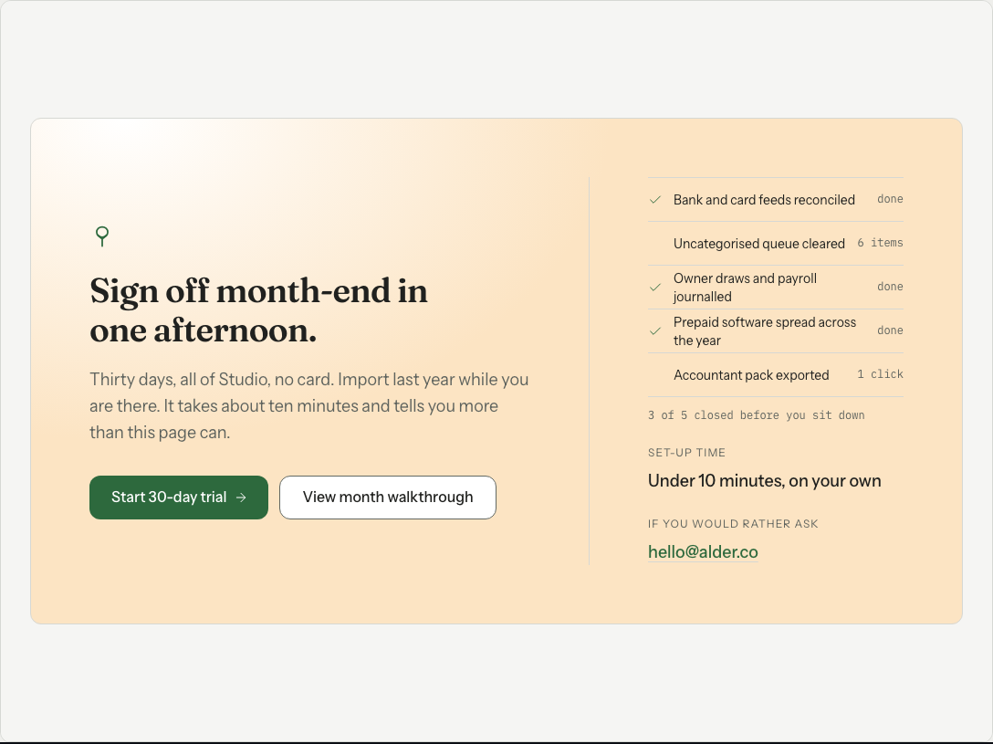 Grove Next.js SaaS landing page template — cta component