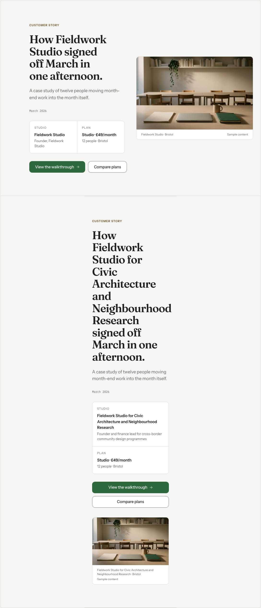 Grove Next.js SaaS landing page template — customer-header component