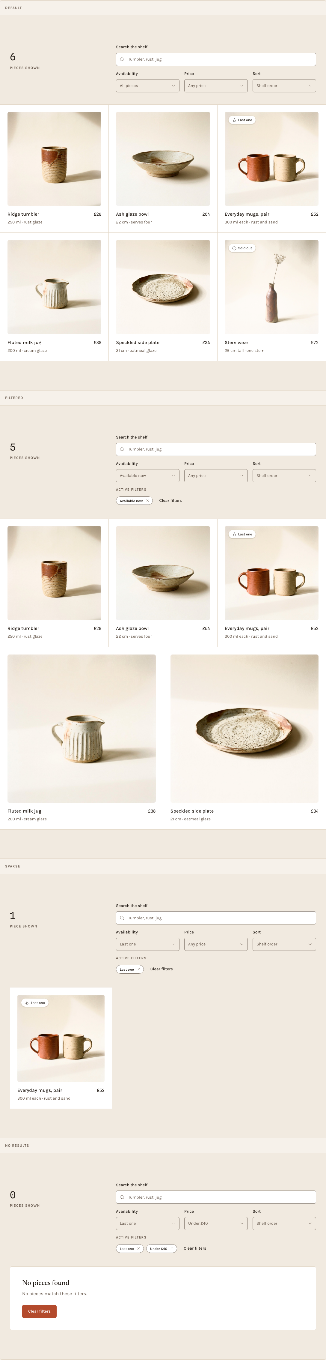 Kiln Tailwind ecommerce Next.js template — collection-browser component
