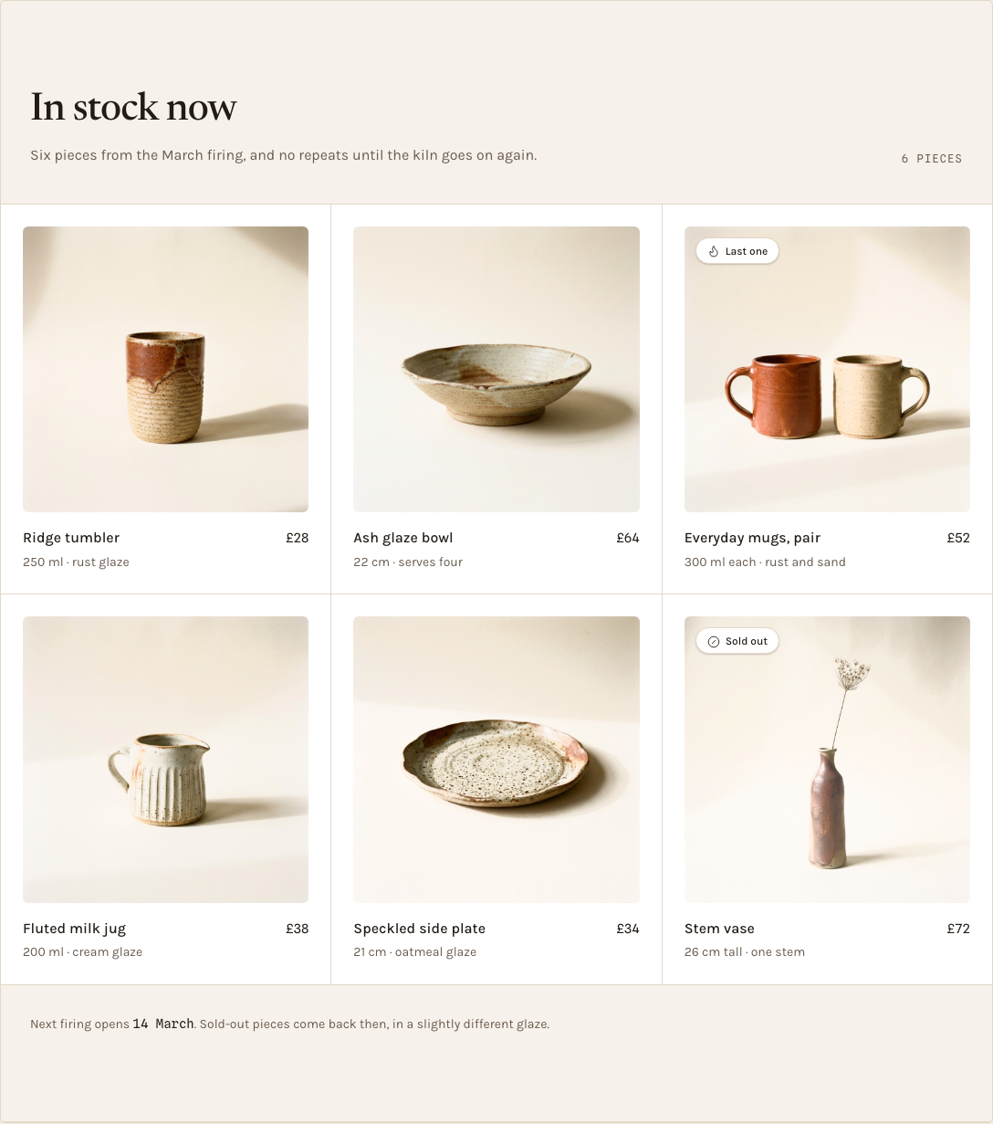 Kiln Tailwind ecommerce Next.js template — product-grid component