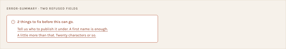 Kiln Tailwind ecommerce Next.js template — ui/form-error-summary component