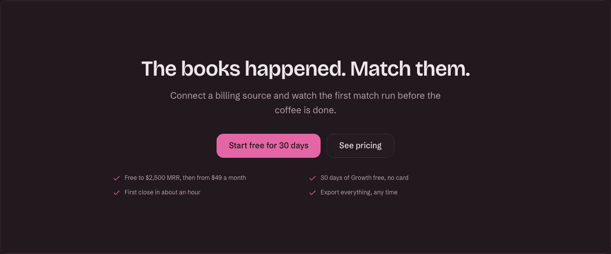 Marquee Tailwind React SaaS landing page template — cta component