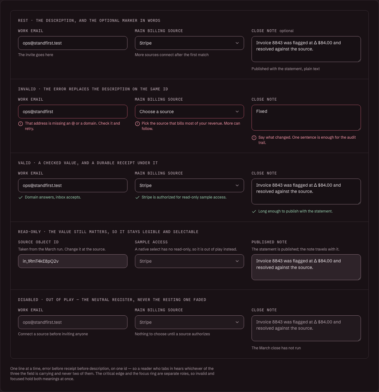 Marquee Tailwind React SaaS landing page template — ui/field component