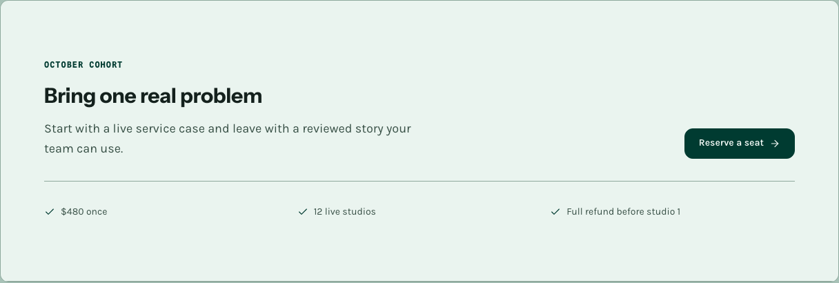Seminar online course template Next.js — cta component