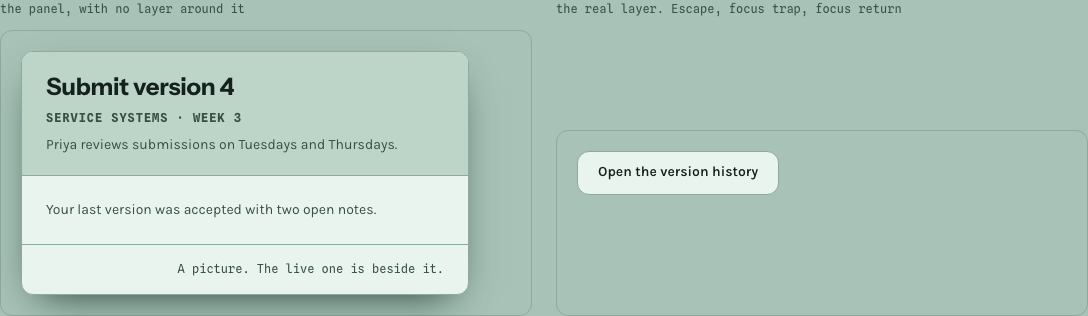 Seminar online course template Next.js — ui/dialog component