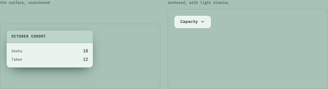 Seminar online course template Next.js — ui/popover component