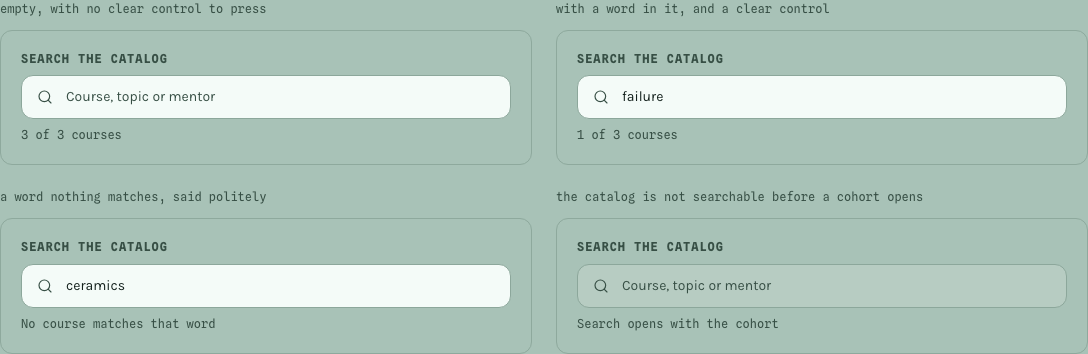 Seminar online course template Next.js — ui/search-input component