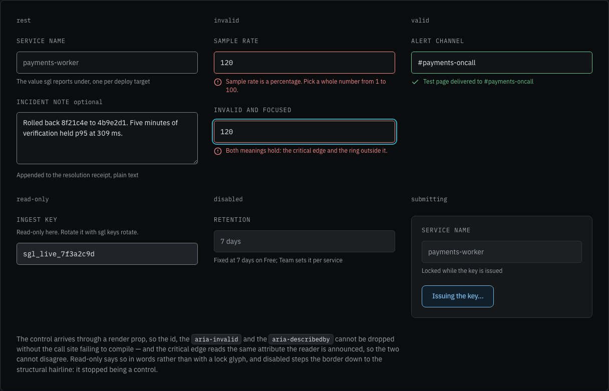 Signal developer tool landing page template — ui/field component