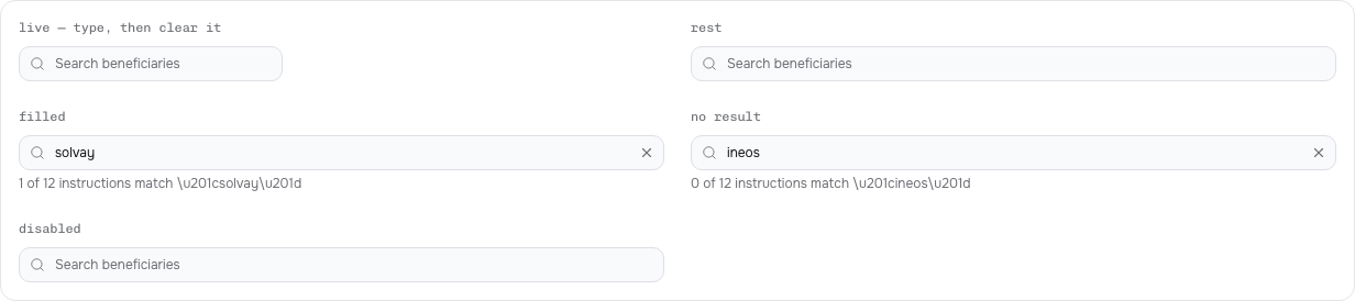 Clearing Tailwind finance dashboard template — ui/search-input component