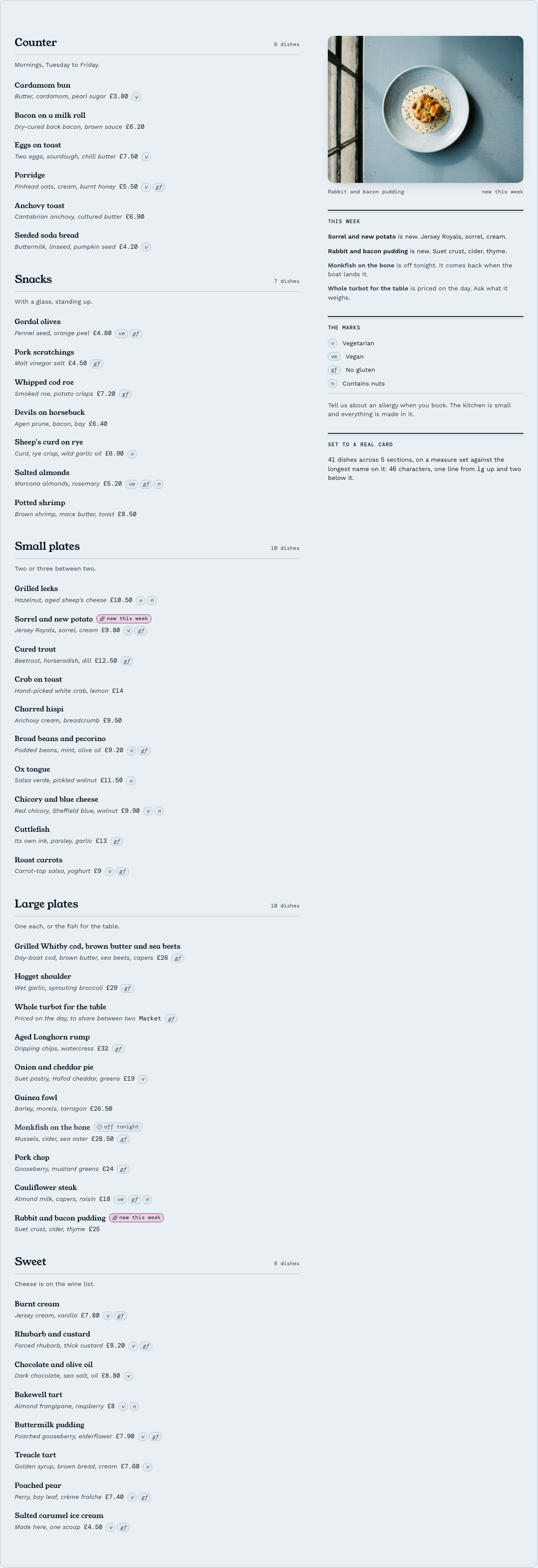 Covers restaurant website template Tailwind React — card-full component