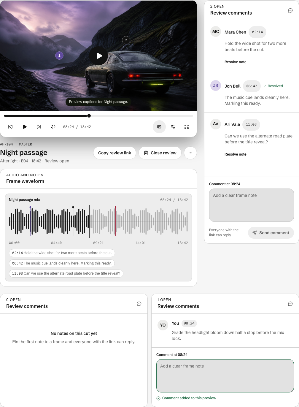 Cutroom Next.js media dashboard template — shared-player component