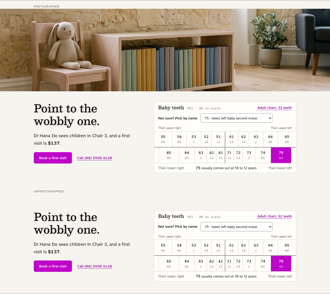 Quadrant dental website template Next.js — children-opener component