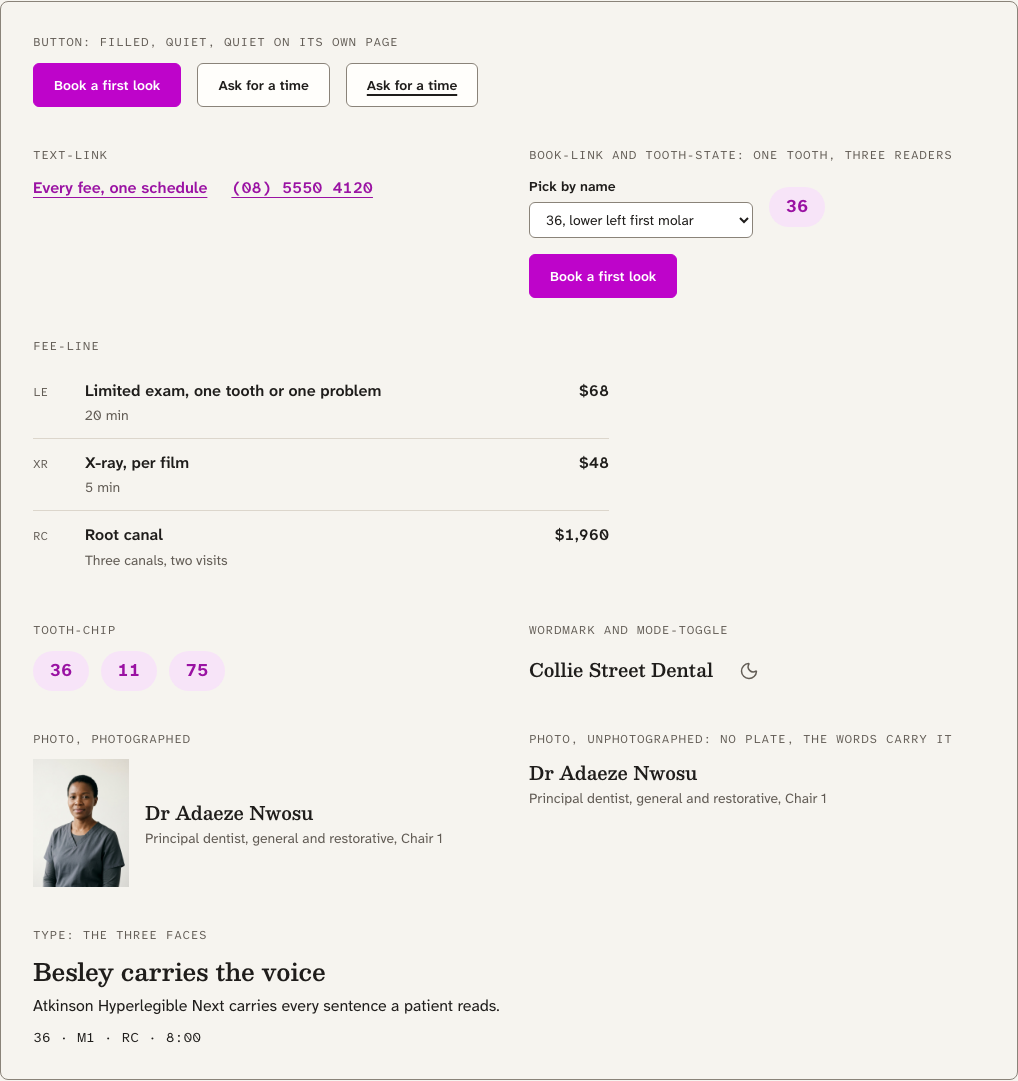 Quadrant dental website template Next.js — ui/* · 11 more primitives component