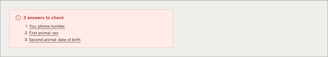 Tare veterinary clinic Tailwind template — ui/form-error-summary component